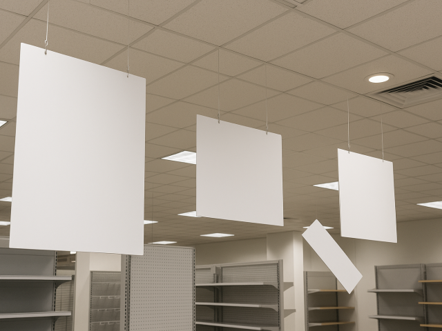 Hangery i podwieszane display’e — zalety oraz błędy przy montażu