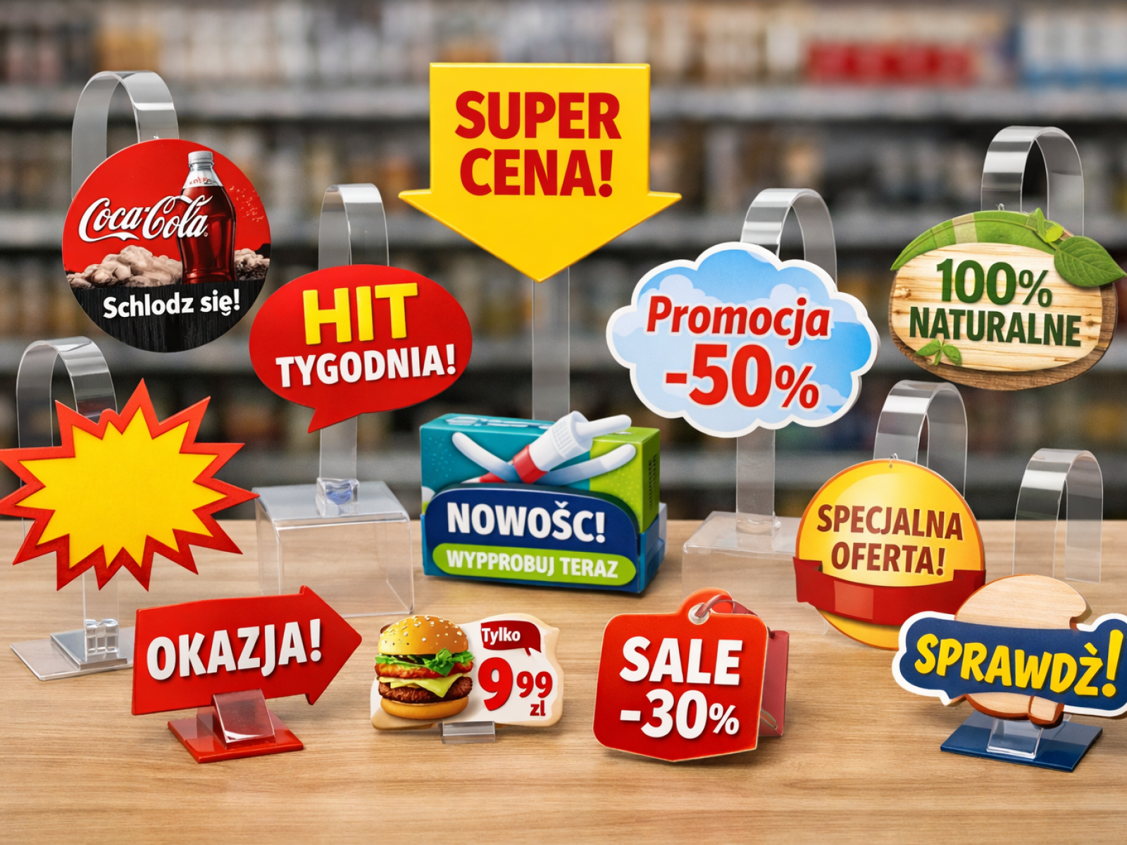 Stopery reklamowe (Wobblery)