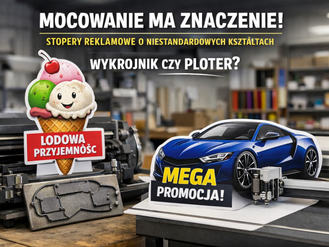 Stopery reklamowe o niestandardowych kształtach – wykrojnik czy ploter?