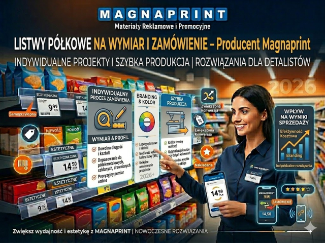 Listwy półkowe na wymiar i zamówienie – Producent Magnaprint